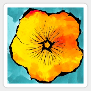 Orange Flower Sticker